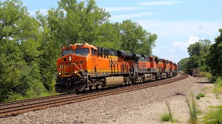 Kansas City Railfanning  August 2024 [upl. by Bonnee499]