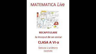 Recapitulare initiala Cl 6 Lectia 8 Matematica Expresii arii volume ecuatii probleme diverse [upl. by Euqinahs]