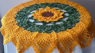 Hermoso centro de mesa en forma de Girasol 🌻 paso a paso a crochet 🧶 [upl. by Rowan]