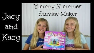 Yummy Nummies Mini Kitchen Magic  Sundae Maker Kit  Jacy and Kacy [upl. by Krishnah]