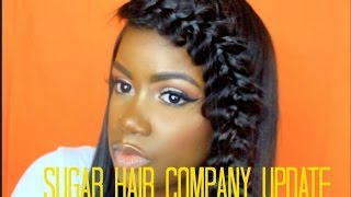 Sugar Virgin Hair Company UpdateDutch Braid Tutorial [upl. by Nwahsad]