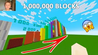 Numberblocks with MATTHEW Minecraft from 1 to Most Biggest 1000000 [upl. by Bunow]