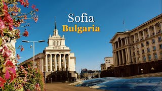 🇧🇬 Sofia Bulgaria 2023  4k City center walk in vibrant autumn colours [upl. by Terra]