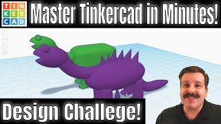 Tinkercad Dino Design Challenge  You create one and I may print it [upl. by Nellad993]