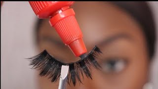 Easy Eyelash Tutorial  How To Apply Strip Lashes [upl. by Lemcke632]