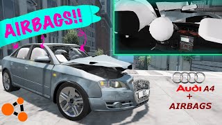 Audi A4 with Airbags  BeamNGdrive [upl. by Emmons104]