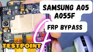 Samsung A05 A055F frp bypass  testpoint [upl. by Anyehs774]