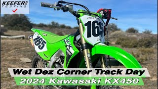 2024 Kawasaki KX450 On A Rough Dez Turn Track [upl. by Lorrayne]