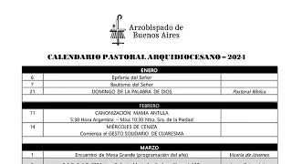 Catedral metropolitana de Buenos Aires Calendario Pastoral de la Arquidiócesis año 2024 [upl. by Cormick]