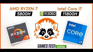 Ryzen 5800H vs i7 11800H with RTX 3060 Gaming Test [upl. by Lewak702]