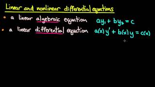 ODE  Linear versus nonlinear [upl. by Amabil90]