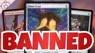 Massive Bans in Commander  Mana Crypt Dockside Extortionist Jeweled Lotus Nadu Banned  MTG [upl. by Massimo]