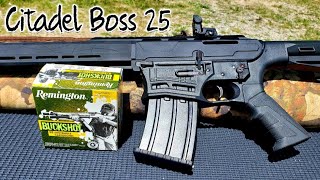 Citadel Boss25 Review amp Shoot Buckshot Birdshot amp Slugs  AR12 12 Gauge [upl. by Ibob]