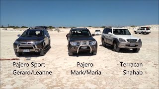 Lancelin Sand Dunes  4x4 4wd  Terracan Pajero Sport and Pajero 23 Oct 2016 [upl. by Fairbanks]