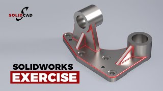 SolidWorks Exercise 22 Complex Geometry  SolidWorks Tutorial  SolidCad [upl. by Annavas466]