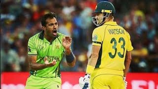 Wahab riaz vs Watson world cup 2015 spell full video [upl. by Ihcas133]