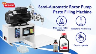 ZONESUN ZSRPW35L Semi Automatic Rotor Pump Weighing Filling Machine [upl. by Majka]