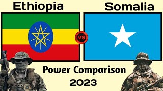 Ethiopia vs Somalia Military Power Comparison 2023  Somalia  Ethiopia  world military power [upl. by Ecinerev]