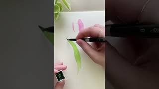 How to paint watercolor tulip flower shorts [upl. by Victory]