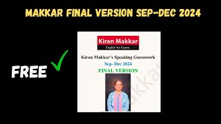 Makkar pdf sep to dec 2024  IELTS SPEAKING CUE CARDS 2024 [upl. by Enoyrt]