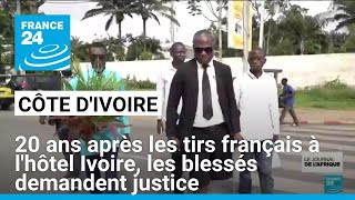 Côte dIvoire  20 ans après les tirs français à lhôtel Ivoire les blessés demandent justice [upl. by Aramen494]