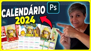 🔴Crie Calendários Personalizados para 2024 Modelos Prontos para usar no Photoshop Download Gratuito [upl. by Katushka]