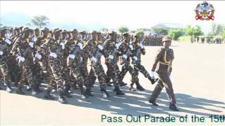 Pass out parade of Namibian Defence Force 15th recruit training [upl. by Yecam]