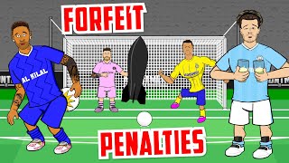 🤣FORFEIT PENALTIES🤣 Team Messi vs Team Ronaldo  Frontmen 66 [upl. by Mikel]