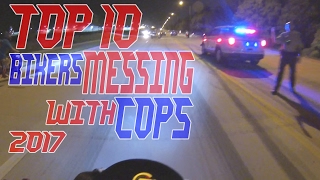 Top 10 Cops VS Bikers MESSING With Police Chase Motorcycle GETAWAY Videos COP Car Chases Street Bike [upl. by Colbye]