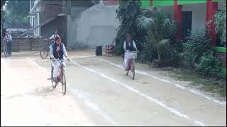 स्लो cycle race SDG public school bhuwanpur kaptanganj basti [upl. by Natiha]