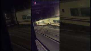 Train accident  Talgo train  Madrid  Spain [upl. by Schick]