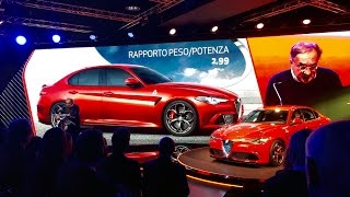 Alfa Romeo Giulia il meglio della presentazione al Museo di Arese [upl. by Oinotnaesoj]