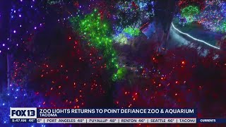 Zoo Lights returns to Point Defiance Zoo amp Aquarium [upl. by Agathy]