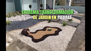 Como cambiar tu Jardín con piedras decorativas transformación antes y después [upl. by Nizam675]