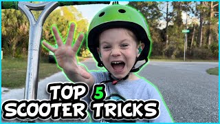 Top 5 Easy Scooter Tricks So Easy A 5 Year Old Can Do It [upl. by Iret]