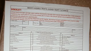 Maddi Hasarlı Trafik Kazası Tespit Tutanağı [upl. by Calandria916]