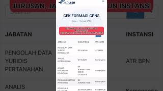 Cara mencari formasi CPNS sesuai jurusan cpns2023 cpns bimbelcpns [upl. by Tatum]