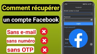 Comment se connecter à Facebook sans code authentification en 2 étapes Récupérer un compte Facebook [upl. by Deanne]