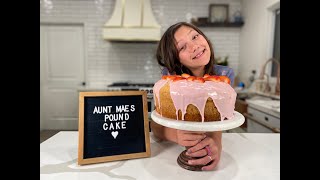 Lets Bake an Old Fashioned Southern Pound Cake YUMMMMM Using my GGG Aunts Recipe Kid Baker [upl. by Kirenoj]