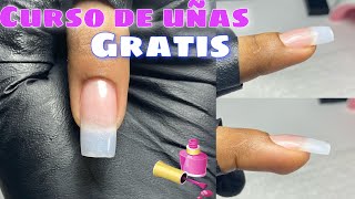 CLASE1 como aplicar uñas de acrílico para principiantestip natural [upl. by Thgiwed]