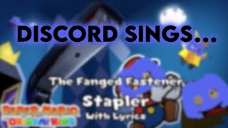 🍄  DISCORD SINGS The Fanged Fastener Stapler WITH LYRICS  By Juno Songs  🍄 [upl. by Nadoj565]