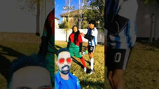 Ronaldo Fan Vs Messi Fan  Bal🏀 challenge 🤣ronaldo messi football quiz shorts usa viral [upl. by Enehpets]