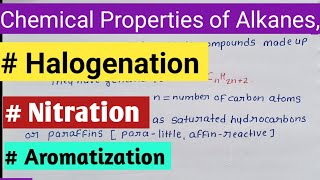 Halogenation of Alkanes Chemical Properties of Alkanes [upl. by Crowell262]