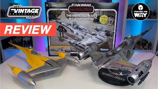 Star Wars The Vintage Collection N1Starfighter  The Mandalorian  Comparison amp Review [upl. by Neelahs]