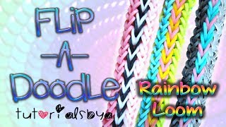 NEW FlipADoodle RAINBOW LOOM Bracelet Tutorial  How To [upl. by Desai]