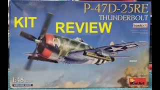 148 MiniArt P47D25RE Thunderbolt kit review [upl. by Alanah]