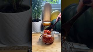 Spicy Italian peperoncino oil using the last of the garden peppers 🌶️🌶️ garden cooking [upl. by Eanrahc393]