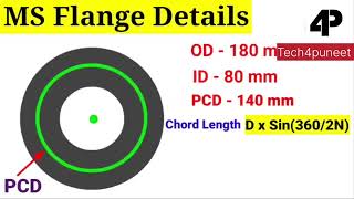 flange hole marking and farmula and PCD setp by step virlvideo [upl. by Iturhs]