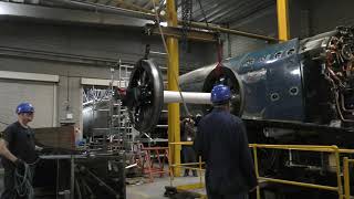 Final use of the York NRM wheel drop for A4 60007 Sir Nigel Gresley as Cartazzi wheelset refitted [upl. by Garek]