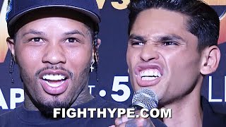 GERVONTA DAVIS amp RYAN GARCIA REIGNITE WAR OF KO WORDS 4 DAYS BEFORE CLASH  HIGHLIGHTS FROM ARRIVAL [upl. by Bornie]